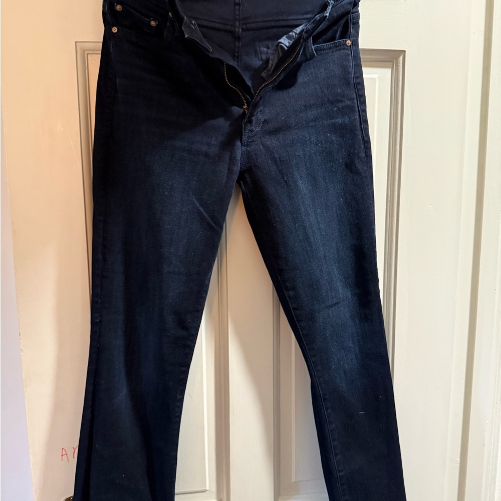 MOTHER Women's Dark Blue Ankle Jeans